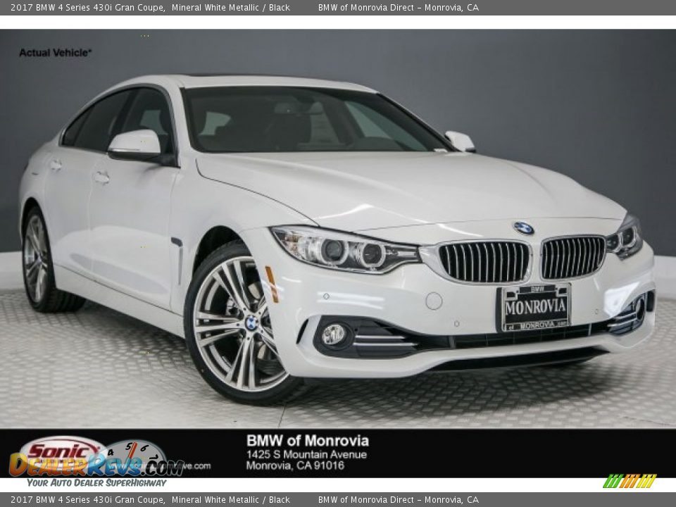 2017 BMW 4 Series 430i Gran Coupe Mineral White Metallic / Black Photo #1