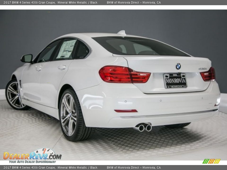 2017 BMW 4 Series 430i Gran Coupe Mineral White Metallic / Black Photo #3