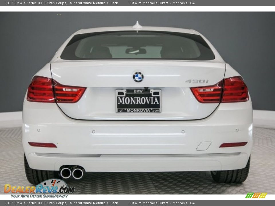 2017 BMW 4 Series 430i Gran Coupe Mineral White Metallic / Black Photo #4