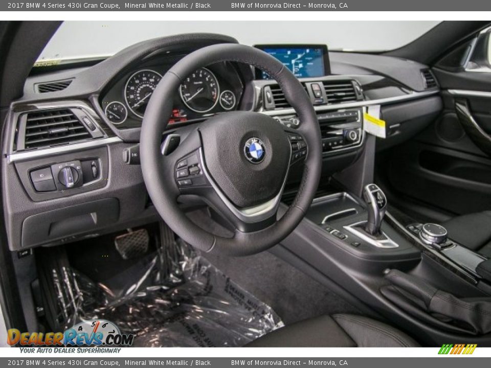 2017 BMW 4 Series 430i Gran Coupe Mineral White Metallic / Black Photo #6