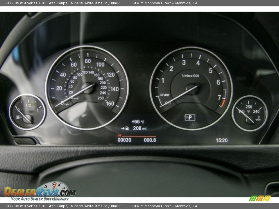 2017 BMW 4 Series 430i Gran Coupe Mineral White Metallic / Black Photo #7