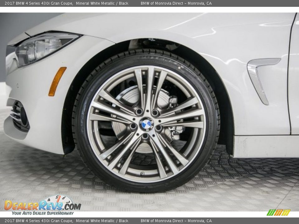 2017 BMW 4 Series 430i Gran Coupe Mineral White Metallic / Black Photo #9