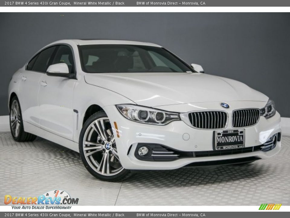 2017 BMW 4 Series 430i Gran Coupe Mineral White Metallic / Black Photo #12