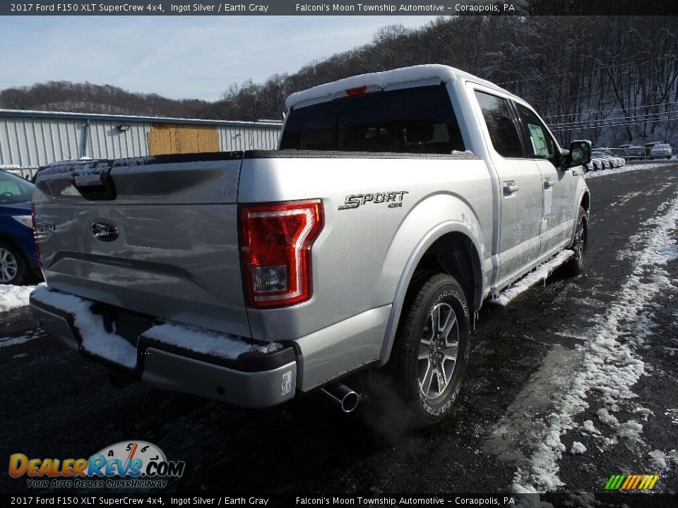 2017 Ford F150 XLT SuperCrew 4x4 Ingot Silver / Earth Gray Photo #6