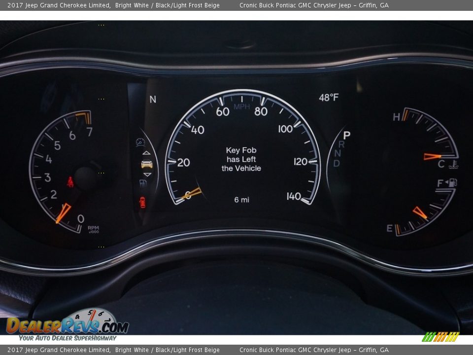 2017 Jeep Grand Cherokee Limited Bright White / Black/Light Frost Beige Photo #14