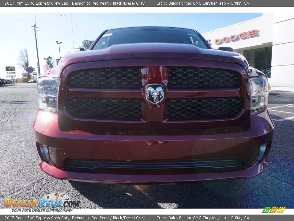 2017 Ram 1500 Express Crew Cab Delmonico Red Pearl / Black/Diesel Gray Photo #2