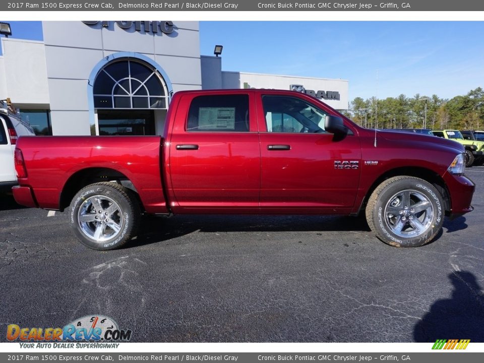 2017 Ram 1500 Express Crew Cab Delmonico Red Pearl / Black/Diesel Gray Photo #8