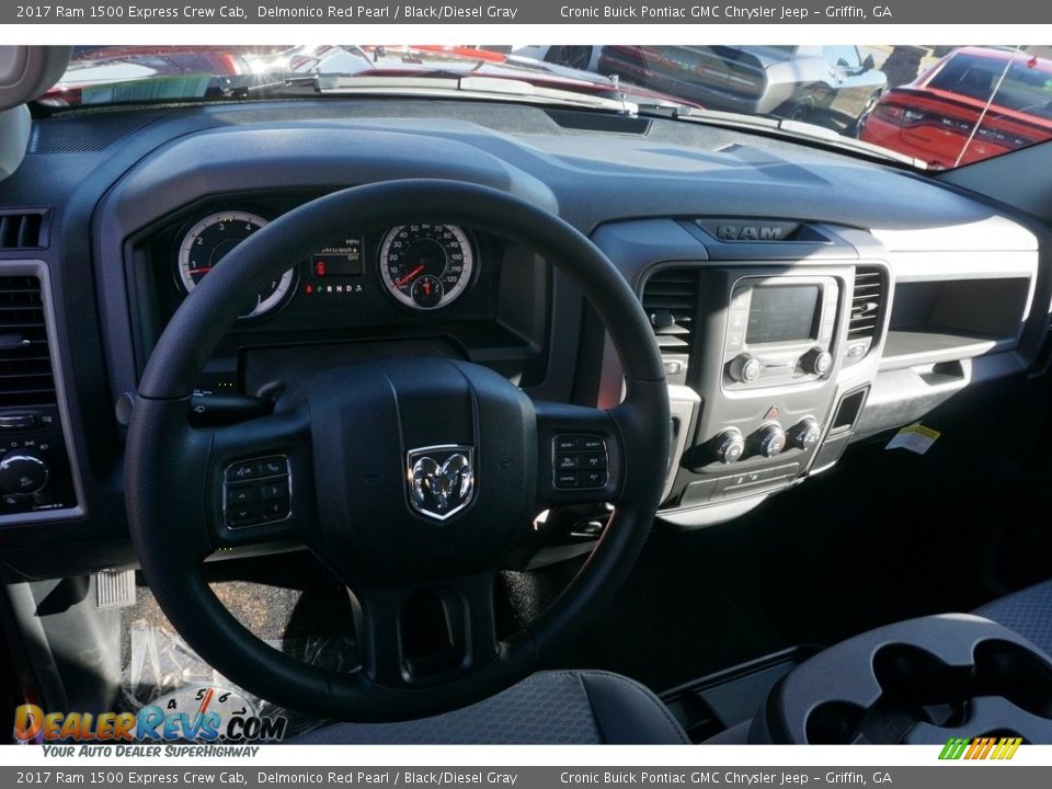 2017 Ram 1500 Express Crew Cab Delmonico Red Pearl / Black/Diesel Gray Photo #10
