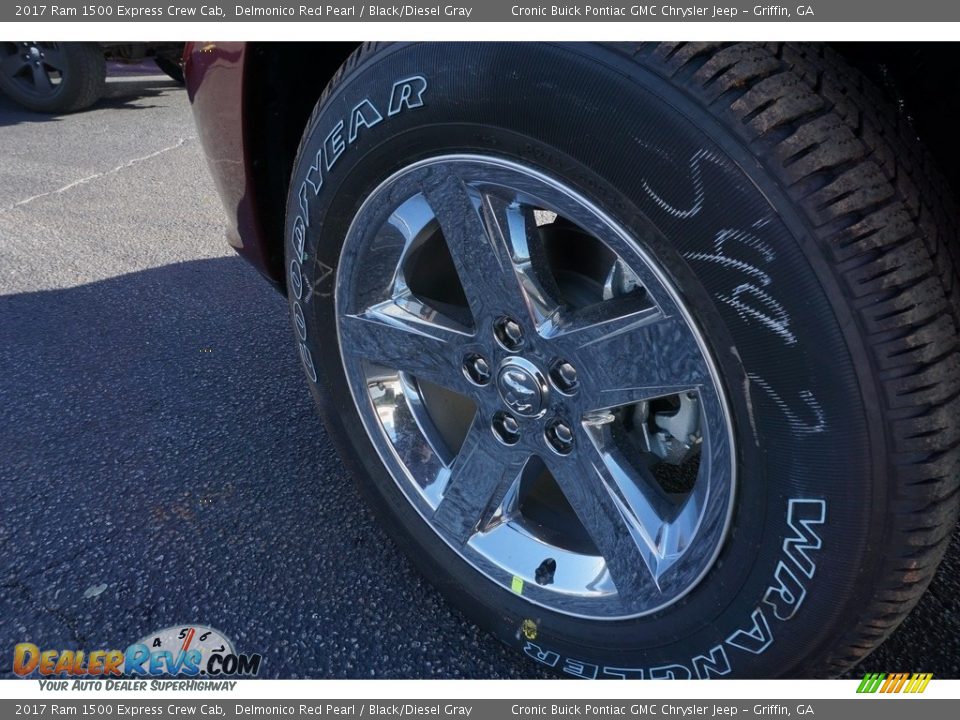 2017 Ram 1500 Express Crew Cab Delmonico Red Pearl / Black/Diesel Gray Photo #12