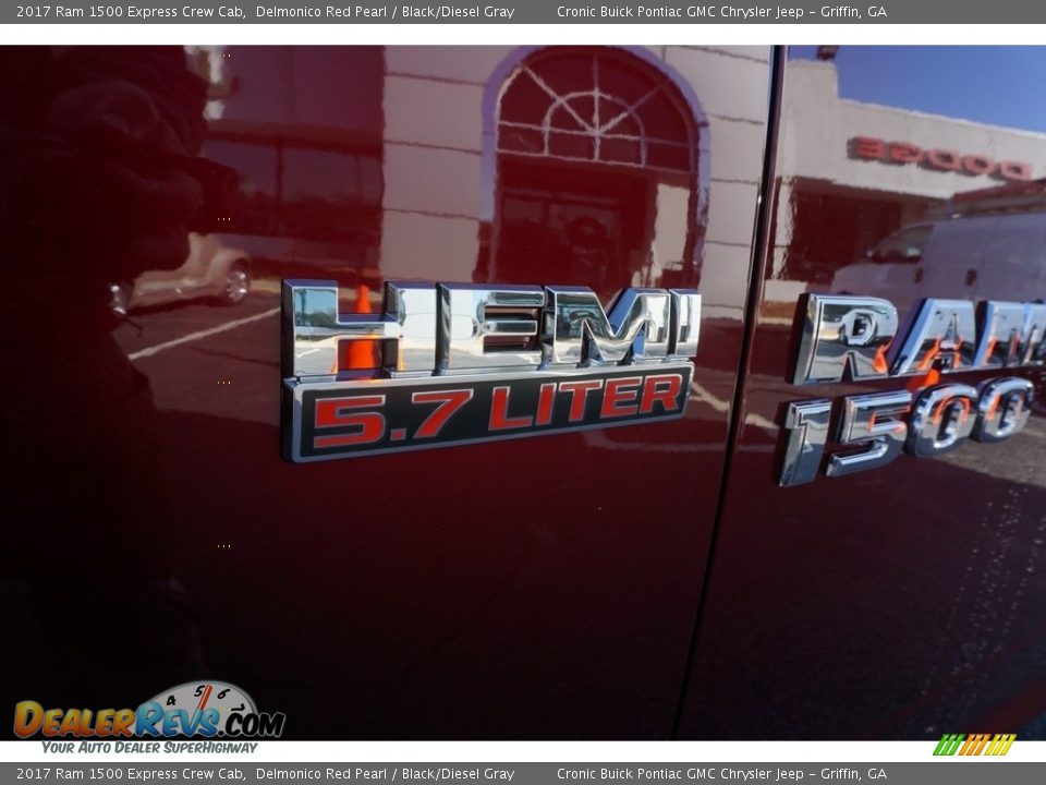 2017 Ram 1500 Express Crew Cab Delmonico Red Pearl / Black/Diesel Gray Photo #13