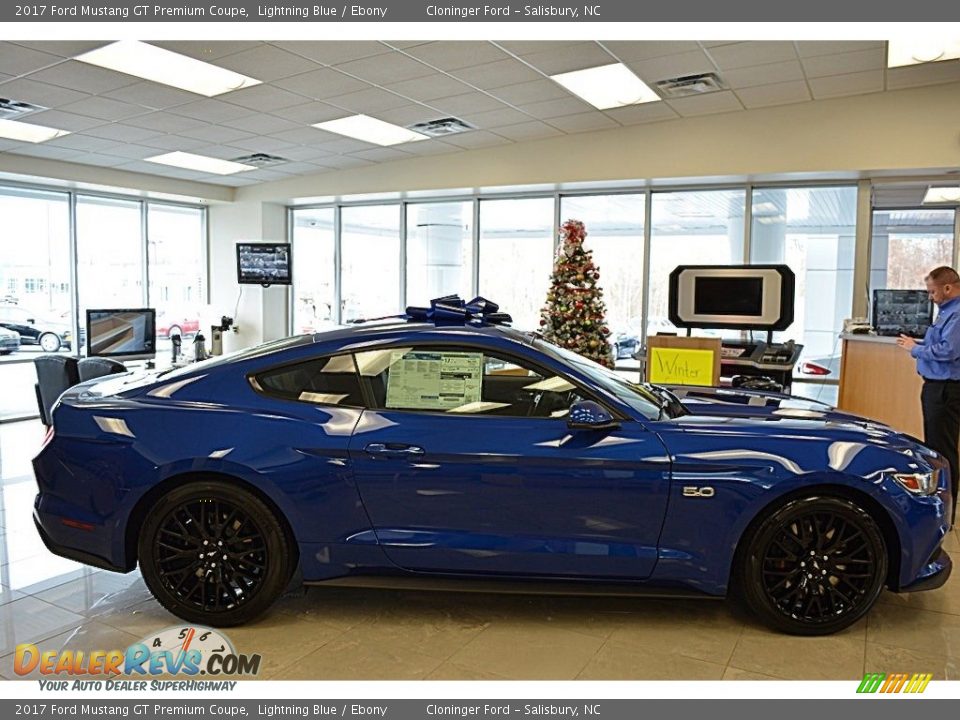 2017 Ford Mustang GT Premium Coupe Lightning Blue / Ebony Photo #2