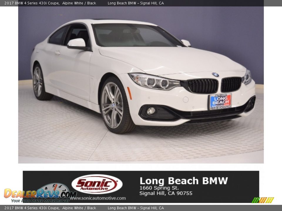 2017 BMW 4 Series 430i Coupe Alpine White / Black Photo #1