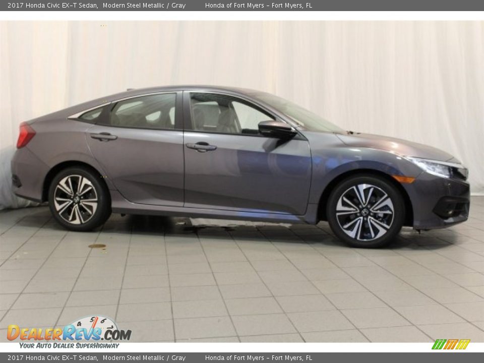 2017 Honda Civic EX-T Sedan Modern Steel Metallic / Gray Photo #3