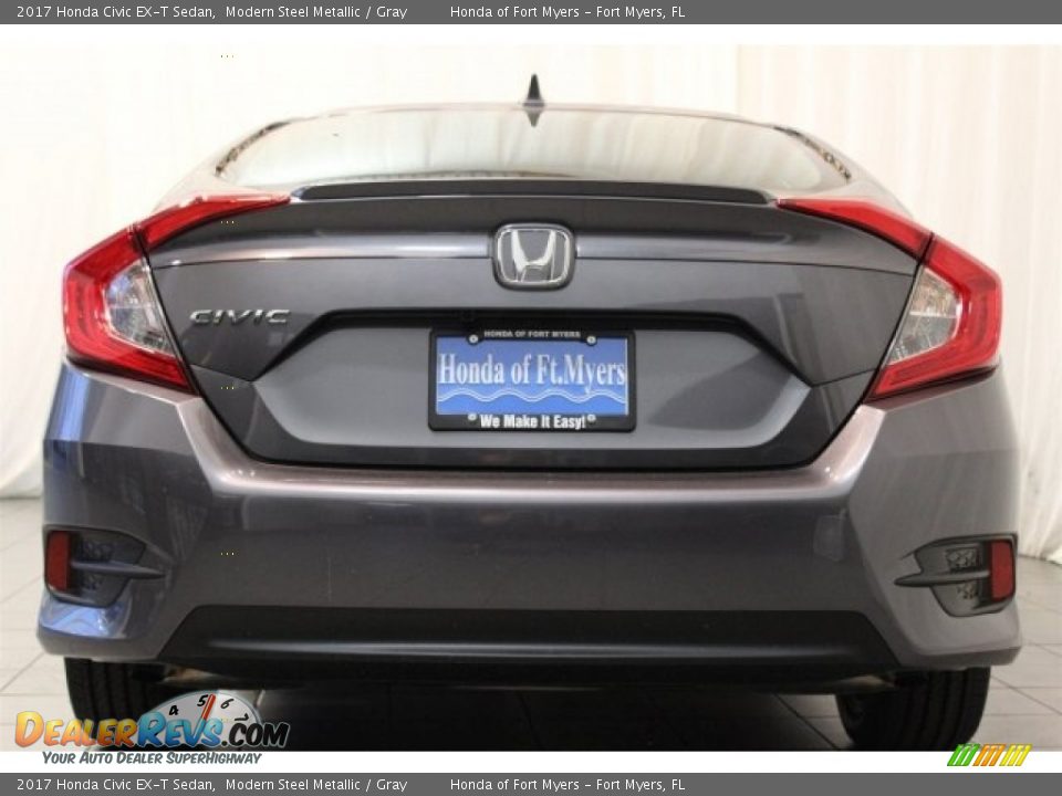 2017 Honda Civic EX-T Sedan Modern Steel Metallic / Gray Photo #6