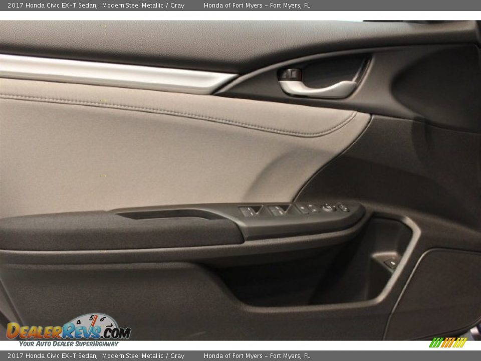 2017 Honda Civic EX-T Sedan Modern Steel Metallic / Gray Photo #7