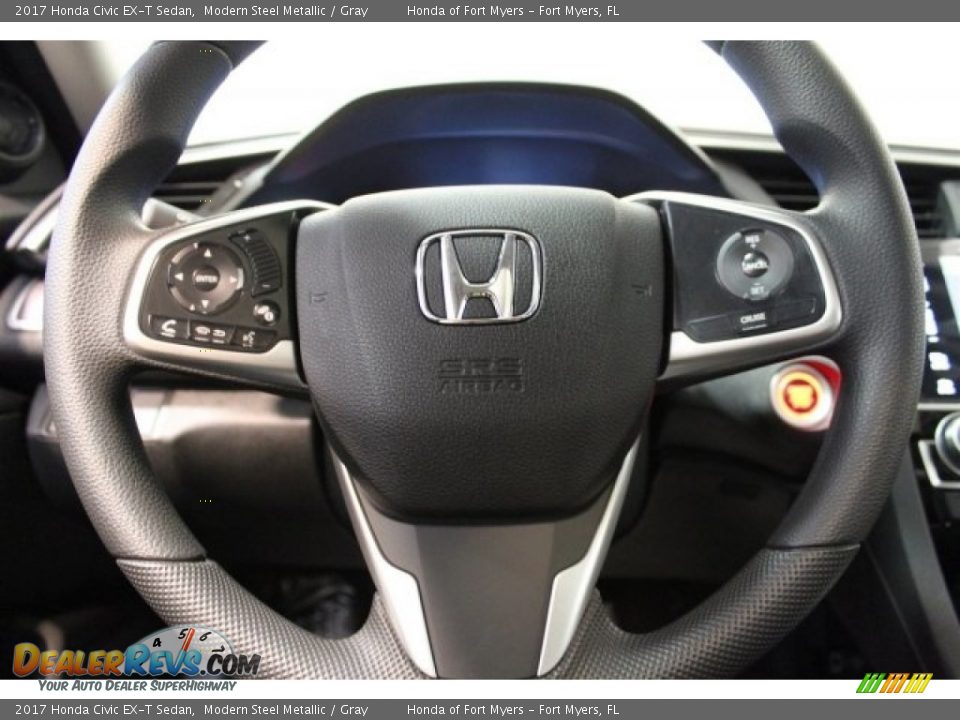 2017 Honda Civic EX-T Sedan Modern Steel Metallic / Gray Photo #11