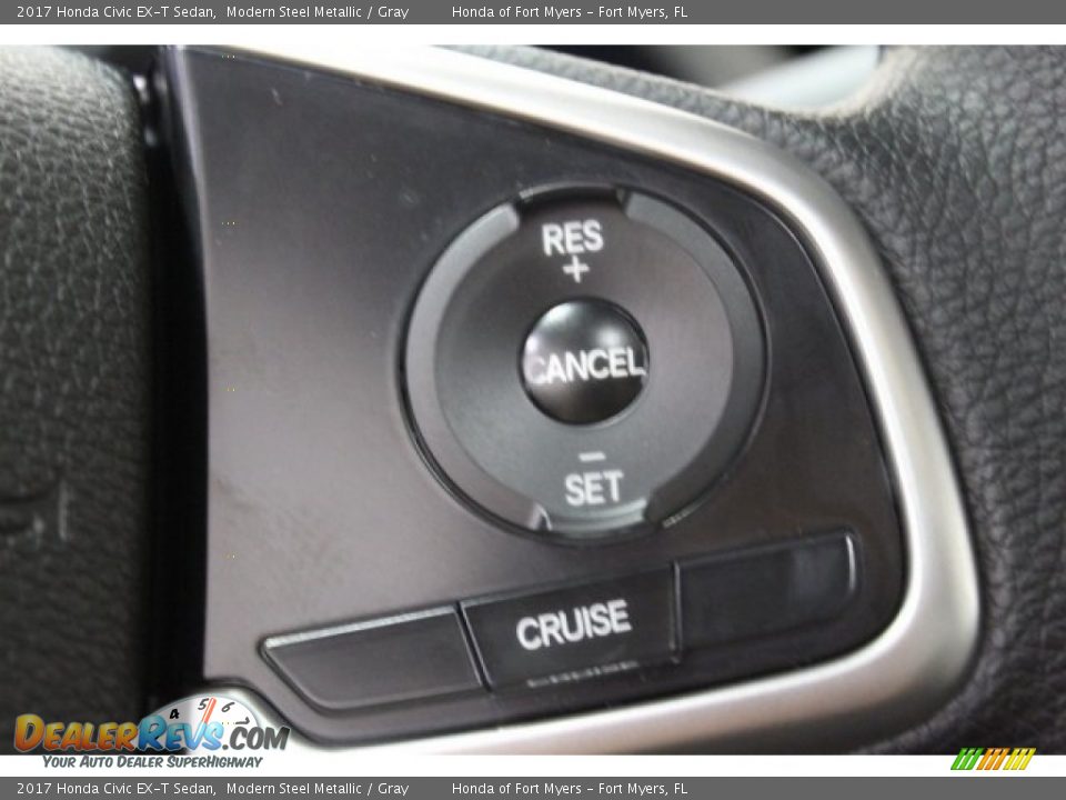 2017 Honda Civic EX-T Sedan Modern Steel Metallic / Gray Photo #13