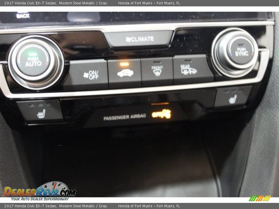 2017 Honda Civic EX-T Sedan Modern Steel Metallic / Gray Photo #17