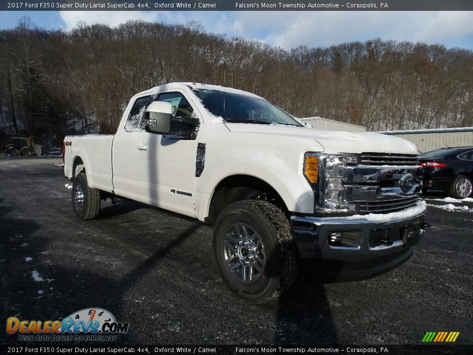 2017 Ford F350 Super Duty Lariat SuperCab 4x4 Oxford White / Camel Photo #5
