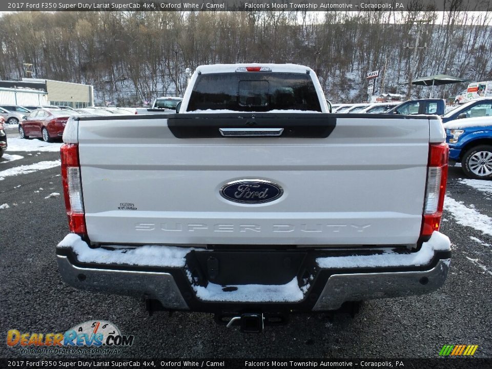 2017 Ford F350 Super Duty Lariat SuperCab 4x4 Oxford White / Camel Photo #9
