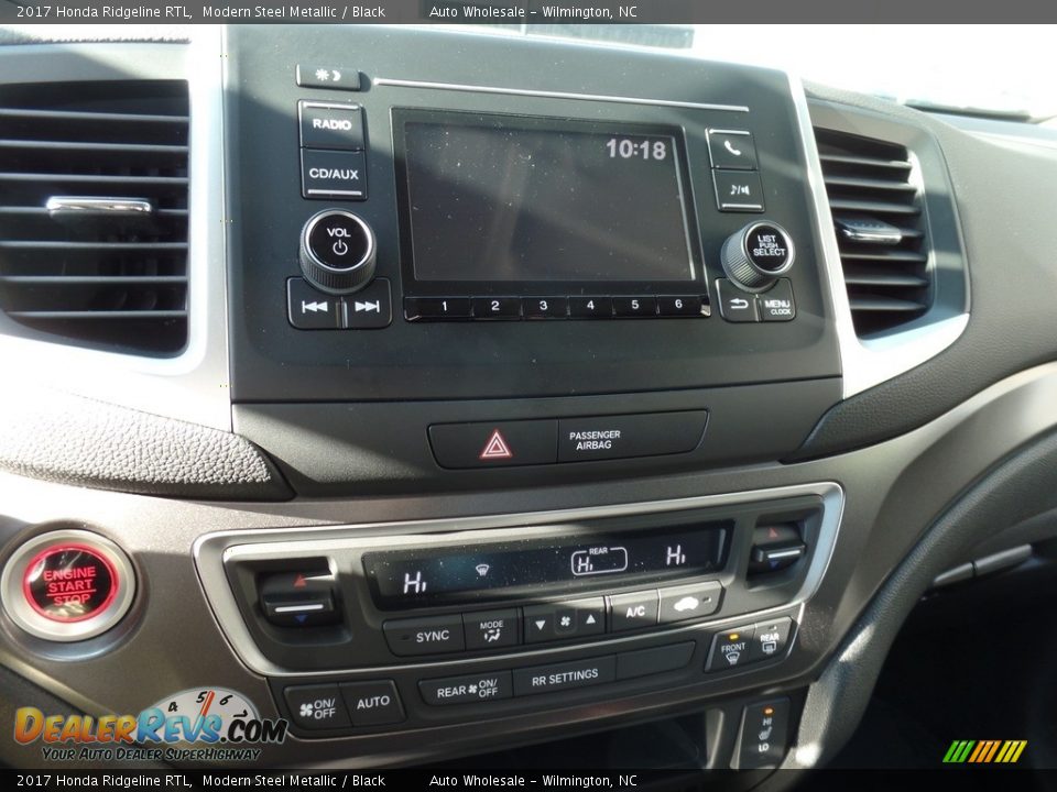 2017 Honda Ridgeline RTL Modern Steel Metallic / Black Photo #17