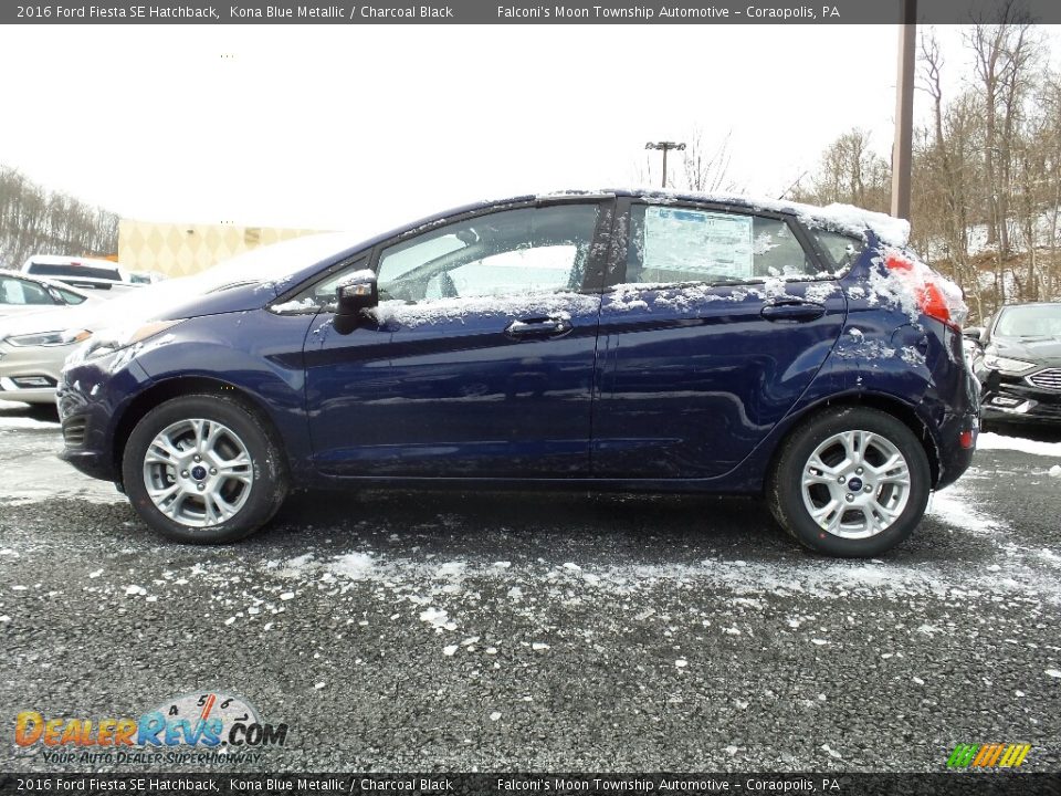2016 Ford Fiesta SE Hatchback Kona Blue Metallic / Charcoal Black Photo #1