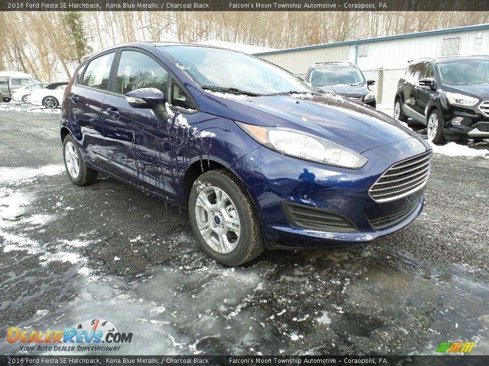 2016 Ford Fiesta SE Hatchback Kona Blue Metallic / Charcoal Black Photo #4
