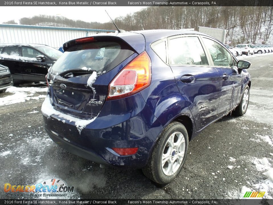 2016 Ford Fiesta SE Hatchback Kona Blue Metallic / Charcoal Black Photo #5