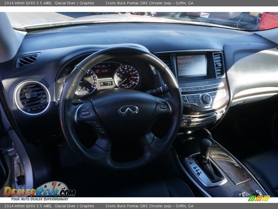 2014 Infiniti QX60 3.5 AWD Glacial Silver / Graphite Photo #10