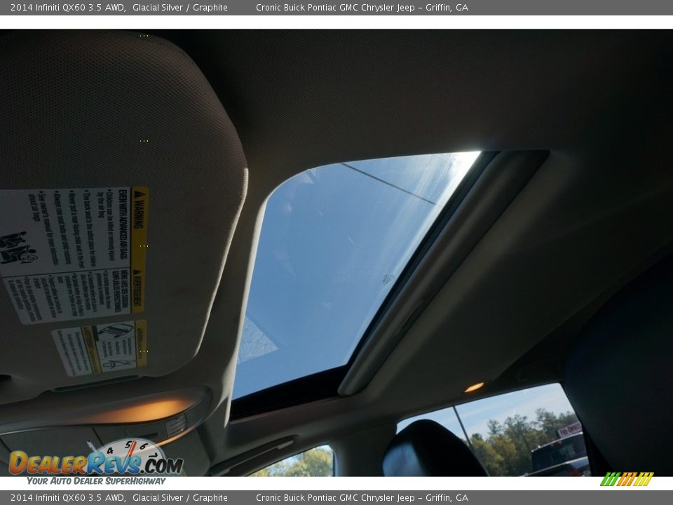 2014 Infiniti QX60 3.5 AWD Glacial Silver / Graphite Photo #11