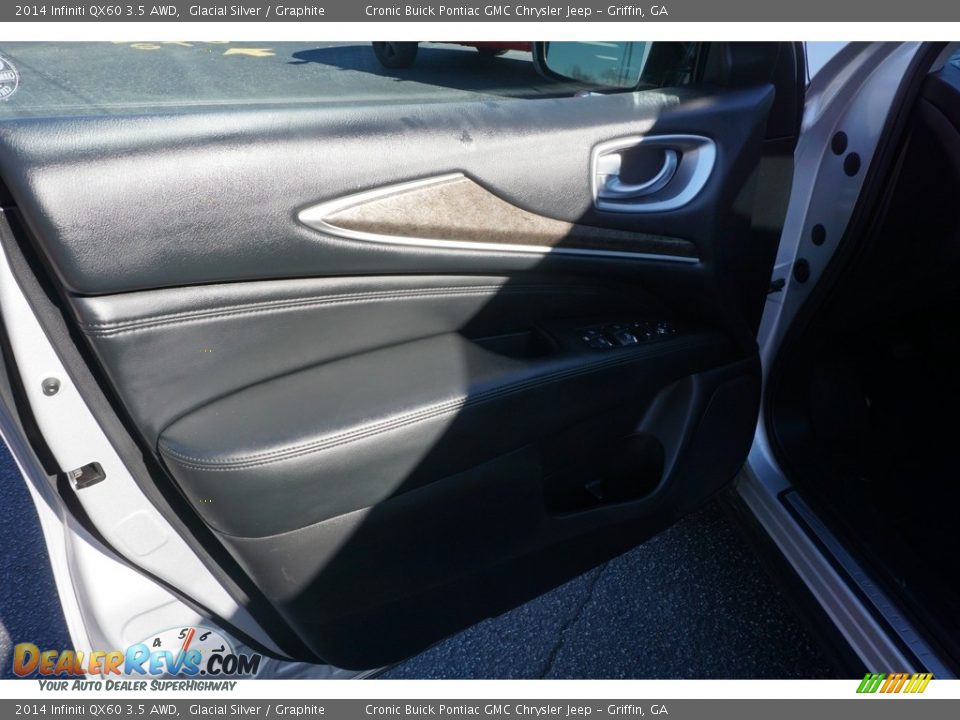 2014 Infiniti QX60 3.5 AWD Glacial Silver / Graphite Photo #12