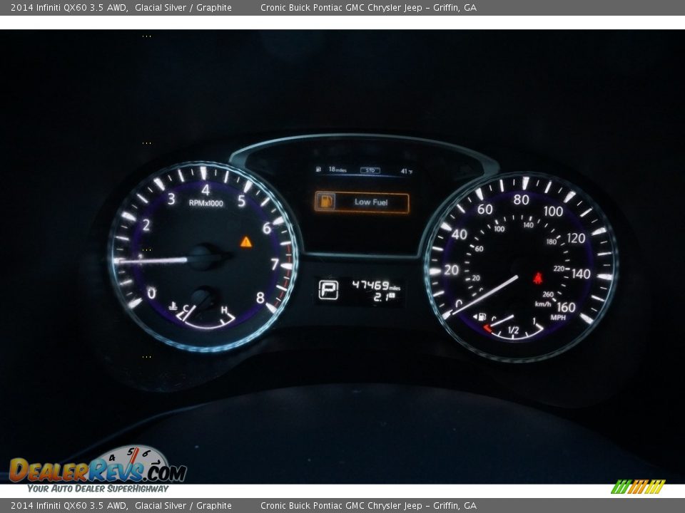 2014 Infiniti QX60 3.5 AWD Glacial Silver / Graphite Photo #23