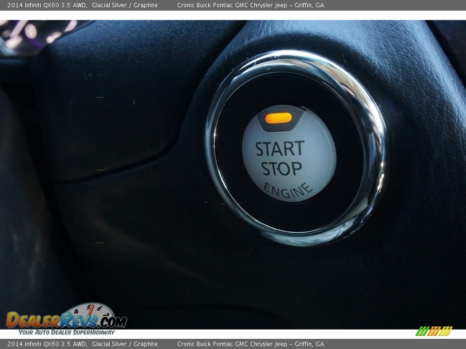 2014 Infiniti QX60 3.5 AWD Glacial Silver / Graphite Photo #26