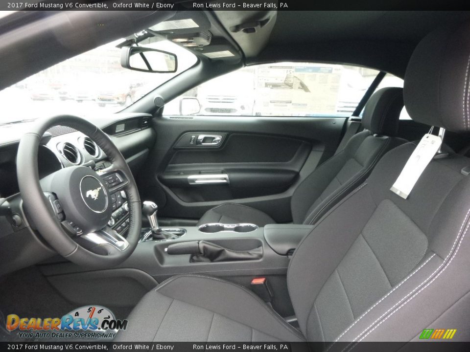 Front Seat of 2017 Ford Mustang V6 Convertible Photo #11