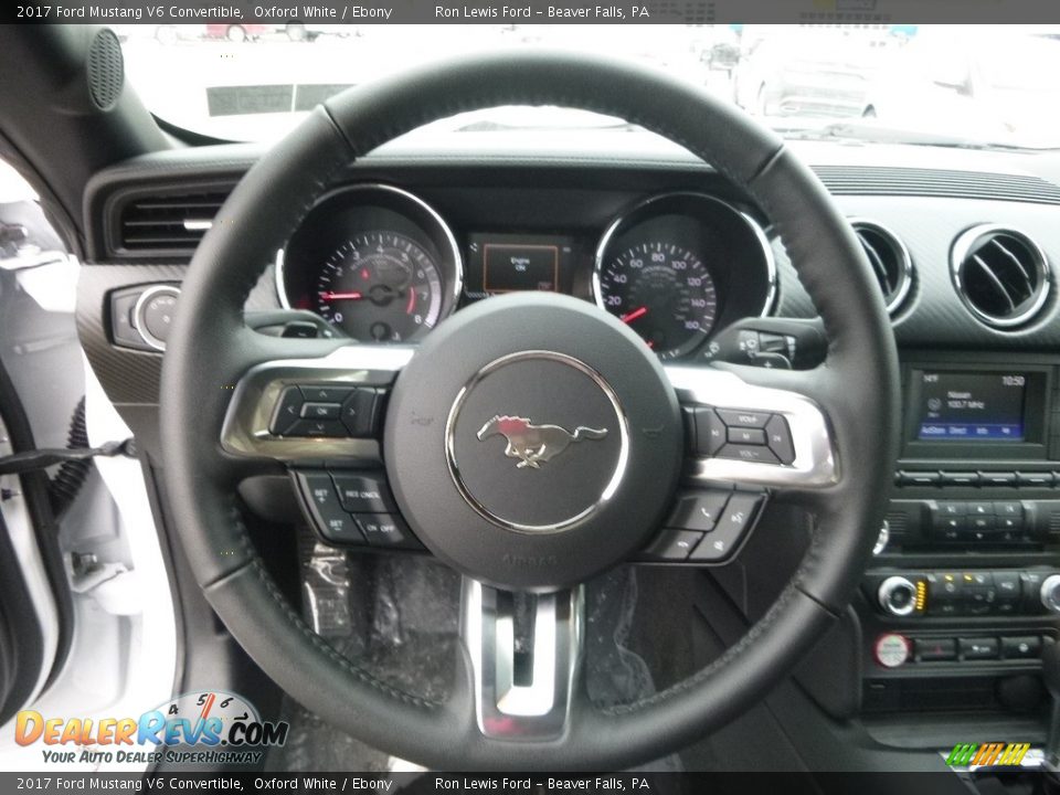 2017 Ford Mustang V6 Convertible Steering Wheel Photo #16