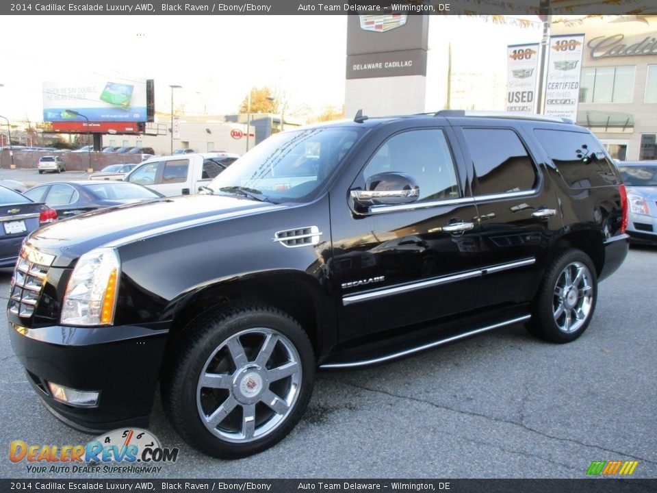 2014 Cadillac Escalade Luxury AWD Black Raven / Ebony/Ebony Photo #3