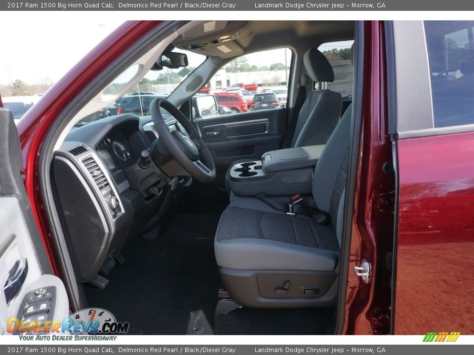 2017 Ram 1500 Big Horn Quad Cab Delmonico Red Pearl / Black/Diesel Gray Photo #7