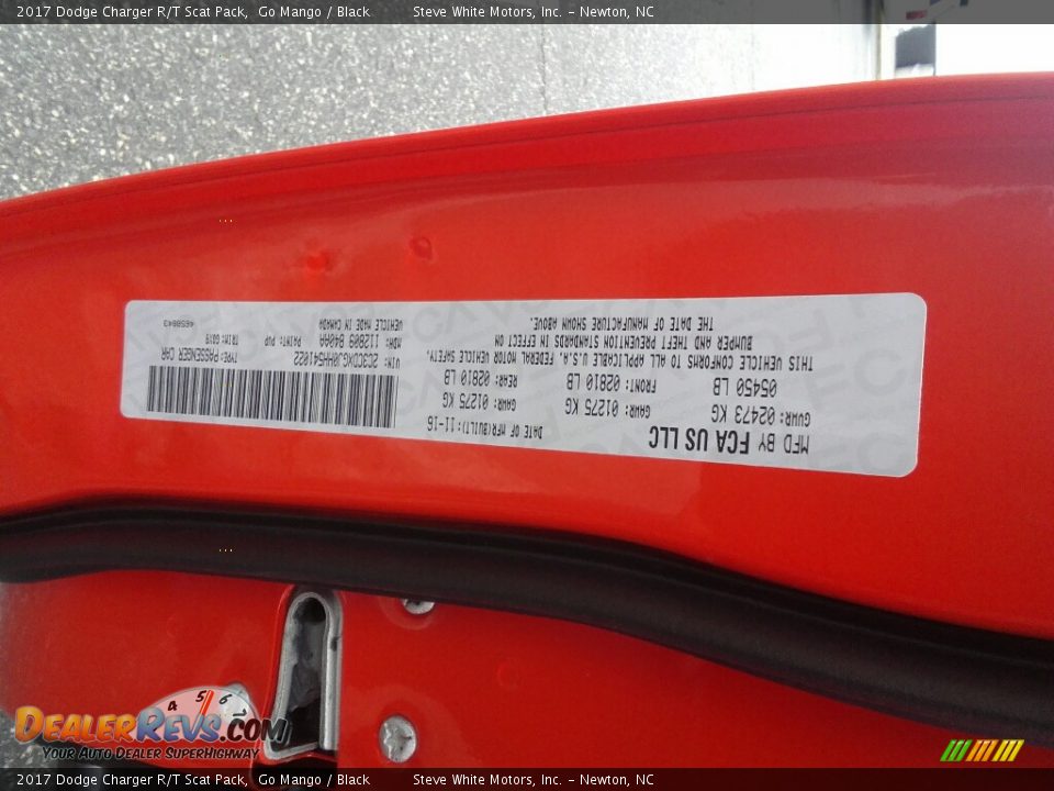 2017 Dodge Charger R/T Scat Pack Go Mango / Black Photo #30