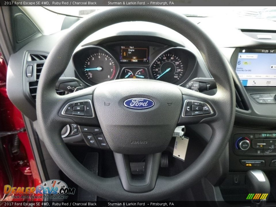 2017 Ford Escape SE 4WD Ruby Red / Charcoal Black Photo #13