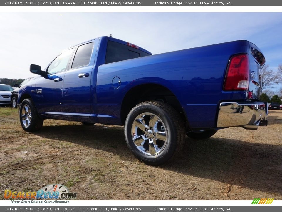 2017 Ram 1500 Big Horn Quad Cab 4x4 Blue Streak Pearl / Black/Diesel Gray Photo #2