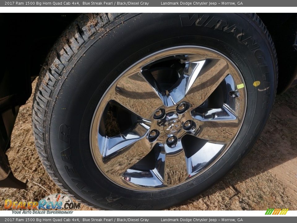 2017 Ram 1500 Big Horn Quad Cab 4x4 Blue Streak Pearl / Black/Diesel Gray Photo #5