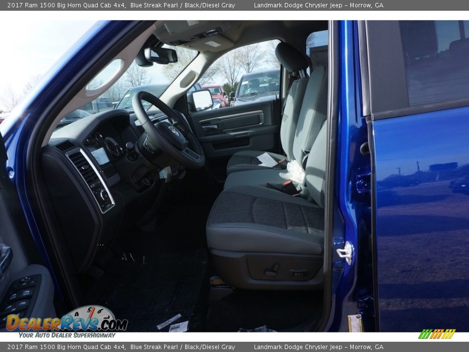 2017 Ram 1500 Big Horn Quad Cab 4x4 Blue Streak Pearl / Black/Diesel Gray Photo #7