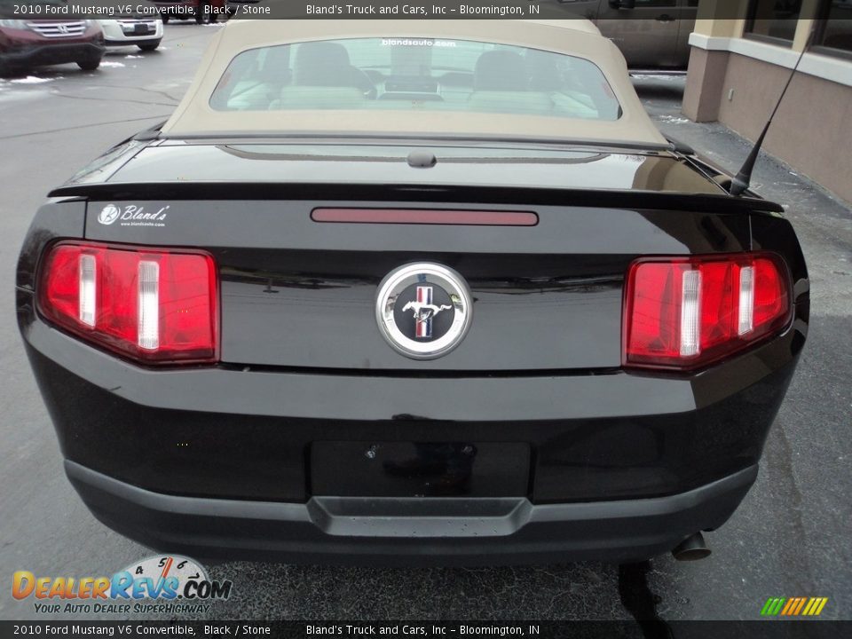 2010 Ford Mustang V6 Convertible Black / Stone Photo #27