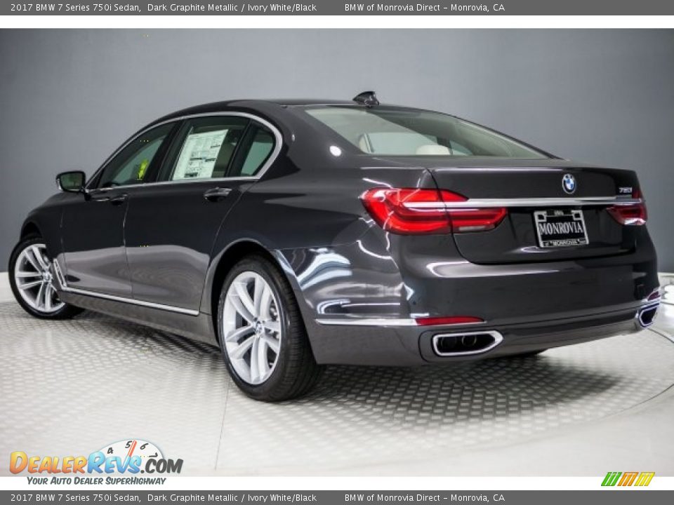 2017 BMW 7 Series 750i Sedan Dark Graphite Metallic / Ivory White/Black Photo #3