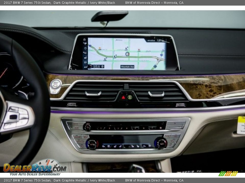 2017 BMW 7 Series 750i Sedan Dark Graphite Metallic / Ivory White/Black Photo #5