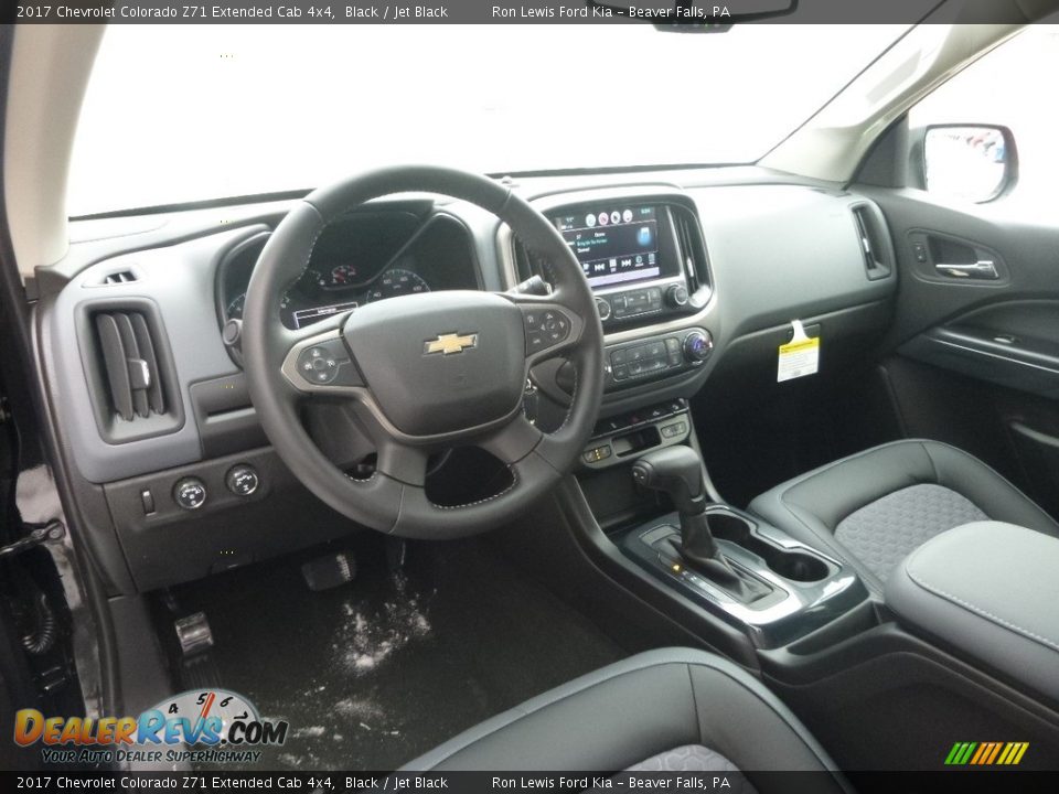 2017 Chevrolet Colorado Z71 Extended Cab 4x4 Black / Jet Black Photo #12