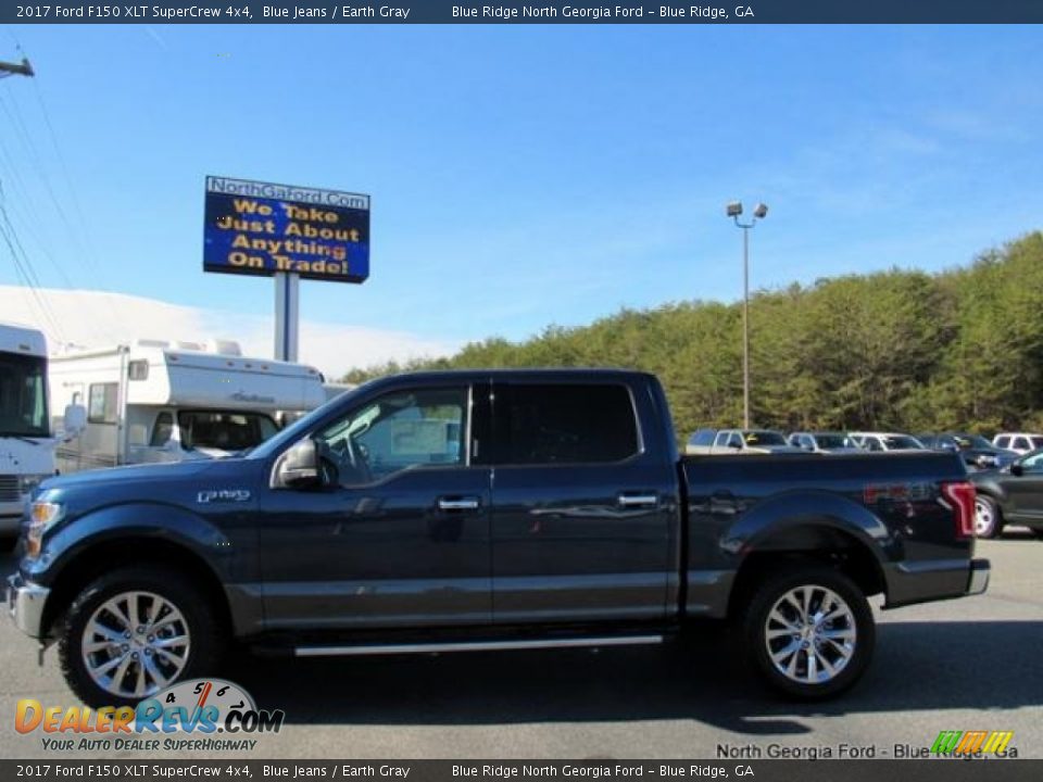 2017 Ford F150 XLT SuperCrew 4x4 Blue Jeans / Earth Gray Photo #2