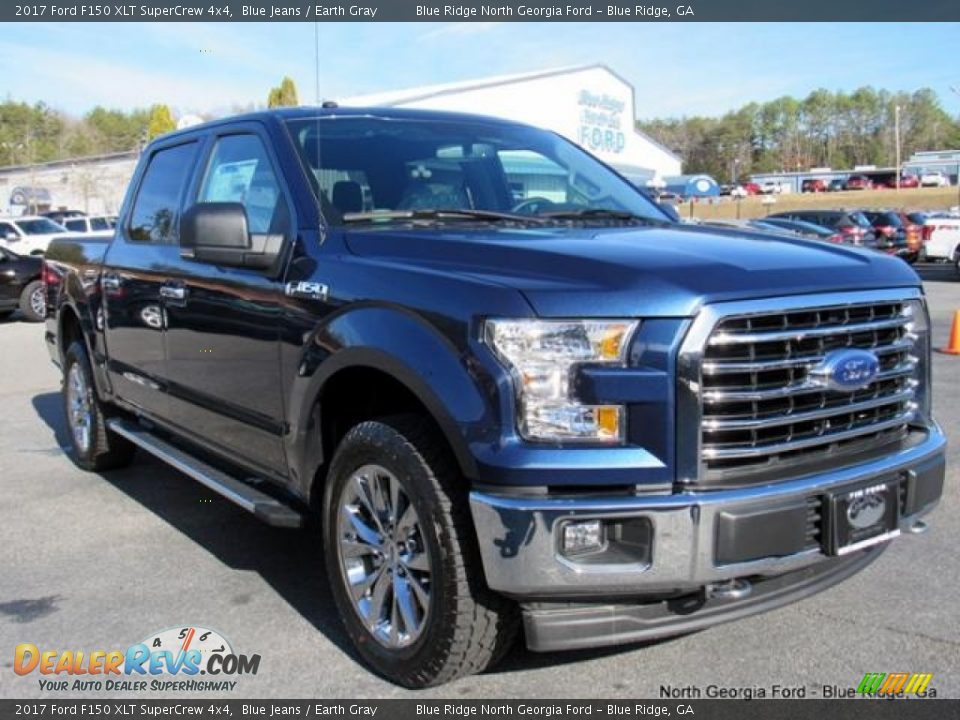 2017 Ford F150 XLT SuperCrew 4x4 Blue Jeans / Earth Gray Photo #7