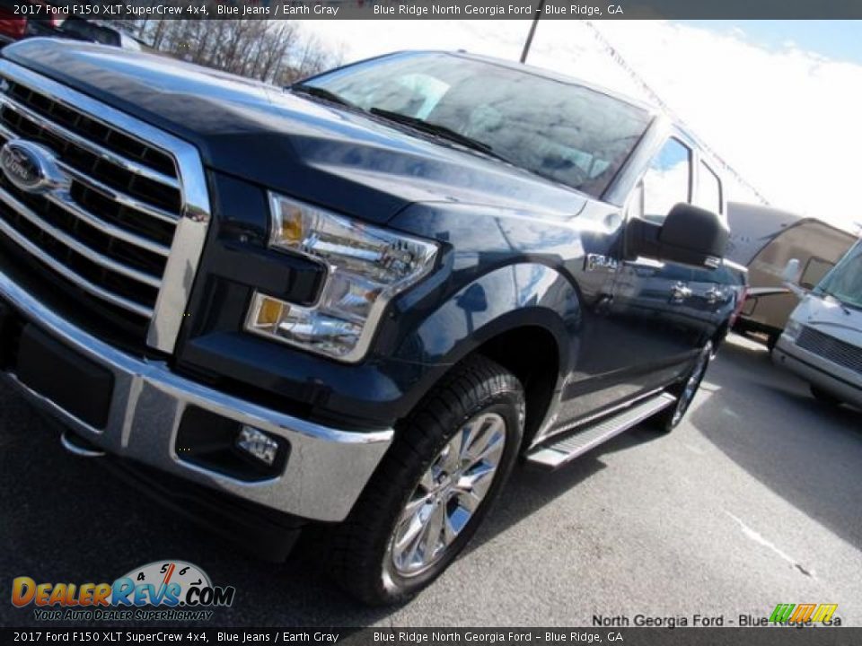 2017 Ford F150 XLT SuperCrew 4x4 Blue Jeans / Earth Gray Photo #34