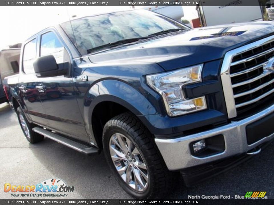 2017 Ford F150 XLT SuperCrew 4x4 Blue Jeans / Earth Gray Photo #35